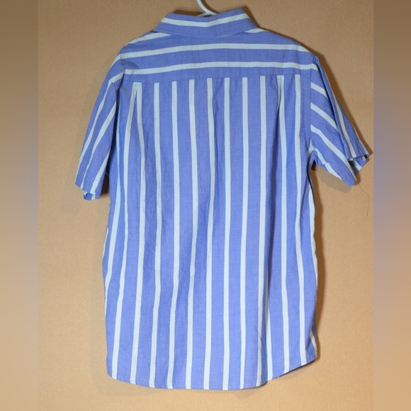 Abercrombie & Fitch Kids Button Down Short Sleeve Shirt Blue and Teal Size L - Picture 6 of 6